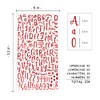 QQ&U - Pegatinas de letras del alfabeto cursivo con purpurina,