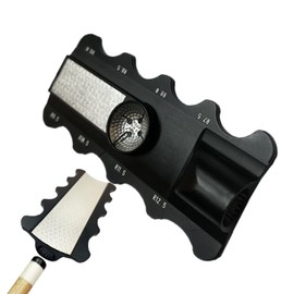 Pool Cue Tip Shaper,Stainless Steel Pool Cue Repair Shaper | Metal Repair Tool Sander Stick Polishing Measuring Multifunctional Billiards Accessories for Husbands Men Friends