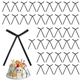 jwtyu 40 Stück Schwarze Schleifen Deko Torte Geburtstag Kuchen Dekoration Schleife Torten Deko für Hochzeit Valentinstag Geburtstag Party Weihnachten Deko Haarschmuck