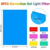 Pack of 6 Colour Films Gel, Transparent Coloured Film, Heat