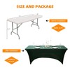 4 Pack Hunter Green Spandex Table Cloth for 6 Foot