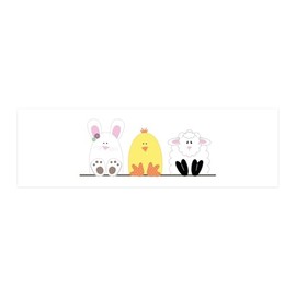 CafePress Easter Animal Border Wall Decal 36x11 Wall Decal, Vinyl Wall Peel, Reusable Wall Cling