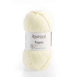 Hand Knitting Double Knit DK Cotton Yarn - 100g Ball - 5 ply - 100% Cotton - Machine Wash and Dry Yarn for Knit and Crochet Amigurumi Cotton Yarn - Regata (35 Pale Yellow)