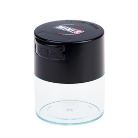 Minivac - 10g to 30 grams Airtight Multi-Use Vacuum Seal Portable Storage Container for Dry Goods, Food, and Herbs - Black Cap & Clear Body