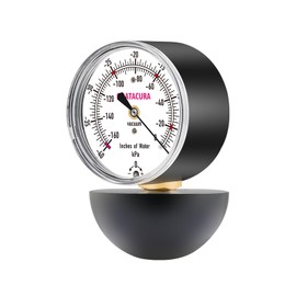 GOATACURA 0-160 Inches of Water Vacuum Cleaner Suction Gauge, 2-1/2" Dial Size, Water Lift Test Gauge, with High Accuracy, for Measuring Vacuum Cleaner Suction Power