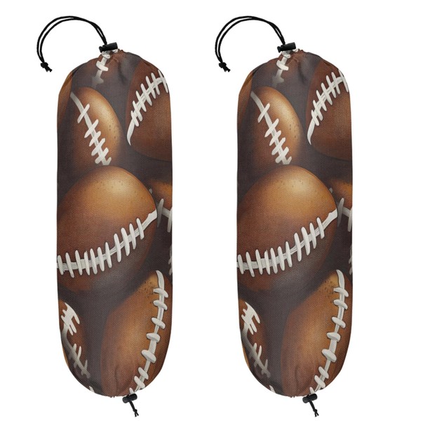 Kizmoglux American Football Plastic Bag Holder 2 Pcs Grocery Bag