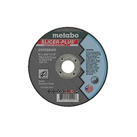 Metabo - Application: Steel/Stainless Steel - 6" x .045" x 7/8" - A60TX Slicer Plus (655998000), Type 1 "Slicer" Wheels