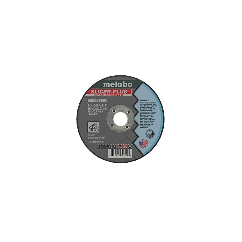 Metabo - Application: Steel/Stainless Steel - 6" x .045" x