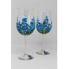 Hand Painted Wine Glasses - Bluebonnets (Set of 2)