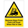 V Safety Remove Keys From Fork Lift Truck When Not