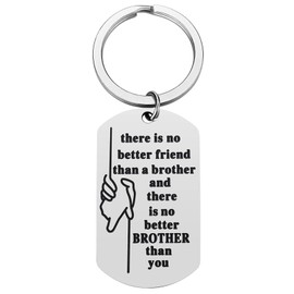 Brother Gifts from Sister Brother - Best Brother Keychain from Sister Birthday Christmas Gifts for Brother.