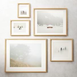 16 x 20 Picture Frame, USA-Sourced Natural Beech Wood Photo Collage Frame with HD Tempered Glass, Modern Simple 16x20 Wooden Frame Matted to 11x14, Vertical & Horizontal Wall Hanging Display