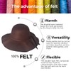 Michear Women's Wool Fedora Hats Wide Brim Floppy Foldable Felt