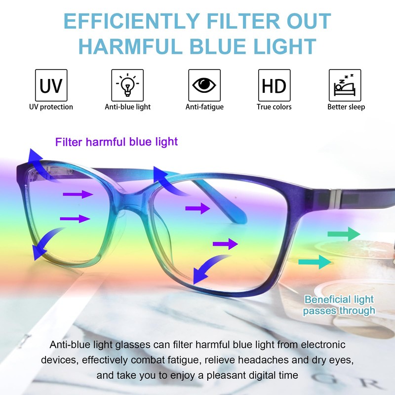 STASTEND 4 Pack Progressive Multifocus Reading Glasses for Women Men
