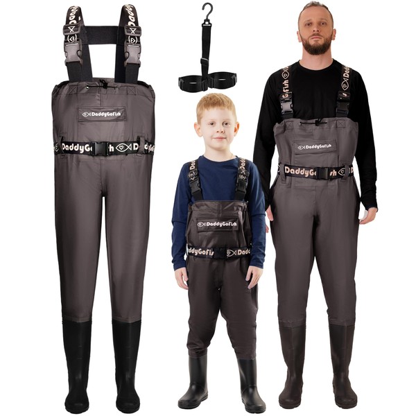 DaddyGoFish Chest Waders for Kids and Adults, Fishing and Hunting
