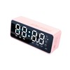 Digital Alarm Clock with BT Speaker, Mirror LED Display Clock