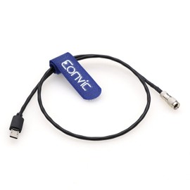 Eonvic DIN 1.0/2.3 to Multi/Micro USB Timecode Cable for Sony FX3 FX30 Alpha 1 A1 A7S3 A7S III TC (50cm)
