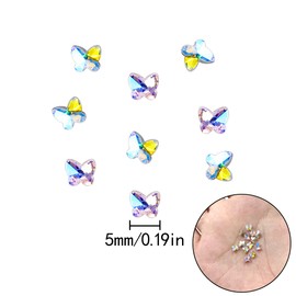 HAIKING 3D Nail Charms Decoration, 20 Pcs Butterfly Nail Art Decorations for Women, Girls, Home DIY Nail Art Supplies (2 Colors)