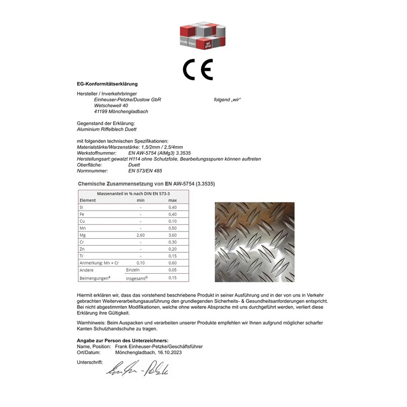 Aluminium Profile, 1500 mm Aluminium Angle 100 x 10 mm