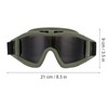 Goggles Paintball Ski AntiDust AntiFog Eye Protection Glasses(army Green)