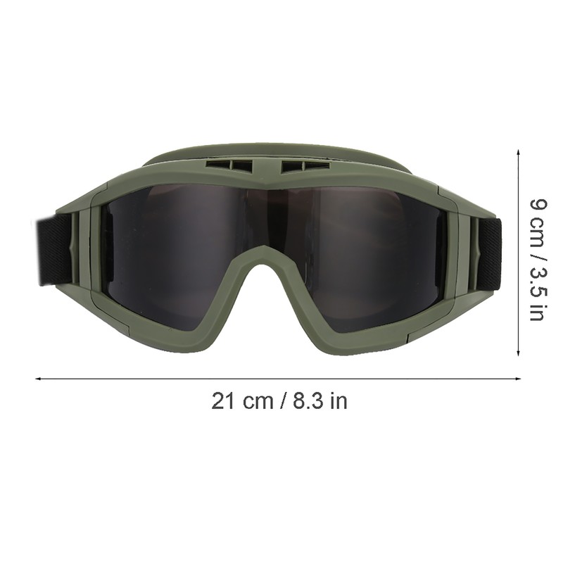 Goggles Paintball Ski AntiDust AntiFog Eye Protection Glasses(army Green)