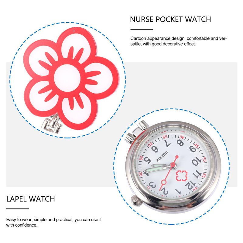 UKCOCO Practical Nurses Watch Electronic Clip Watches with Night Glow