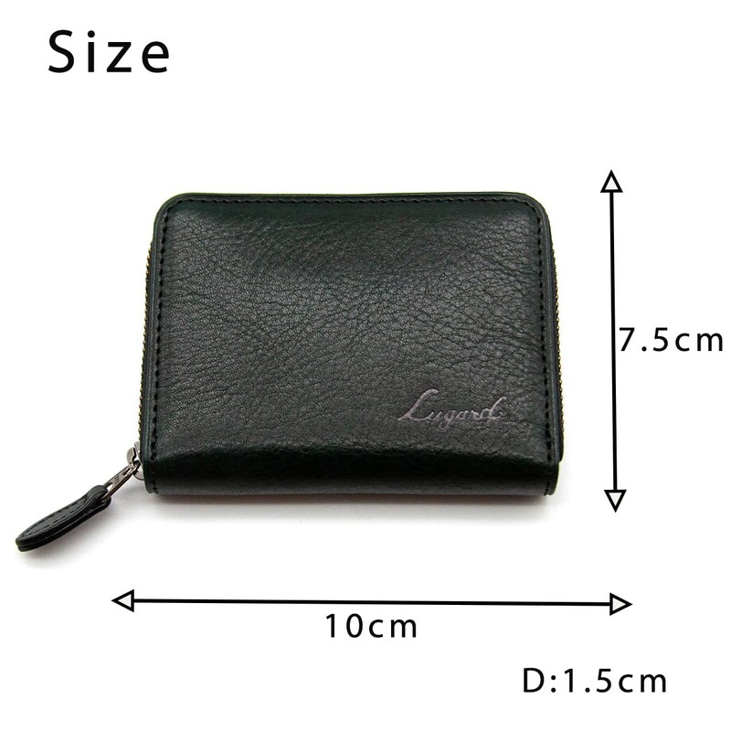 Lugard No. 5185 Aoki Bag, Coin Purse, Box Type, Zipper,