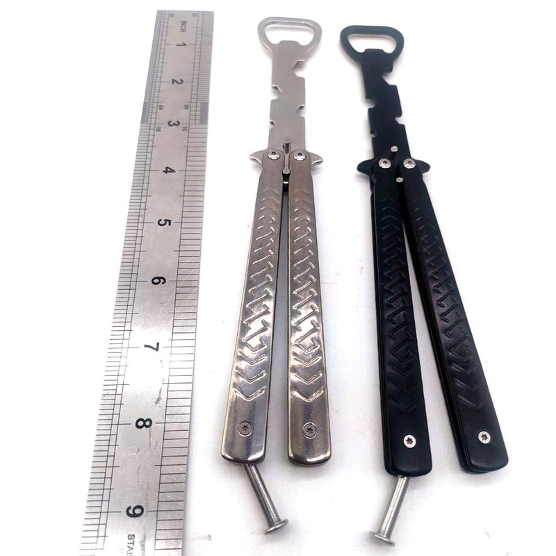 Beautiful Folding Exercise Bottle Opener, Heavy Stainless Steel (2 Pcs)