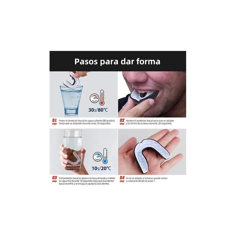Protector Bucal Deportivo De Silicona Moldeable Para Deporte