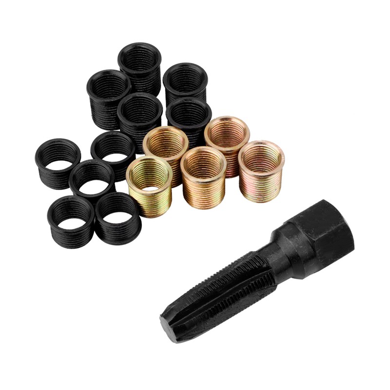 16Pcs Spark Plug Tap Thread Repair Tools Rethreading Kit