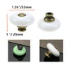 Tsnamay 6 Pieces White Ceramic Knob Kitchen Door Cabinets Cupboard
