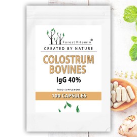 COLOSTRUM Forest Vitamin Colostrum Bovines IgG 40% 280mg 100 Capsules Immunity, Health and Beauty