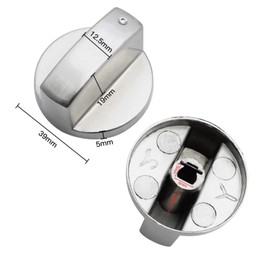 Lovgrin Perilla para Estufa de Gas, 5 Piezas Perilla de Interruptor de Metal Perilla de Parrilla ge Profile Perillas de Gas Reemplazos Universal Botones de Control de Estufa de Gas Botón Mando Horno