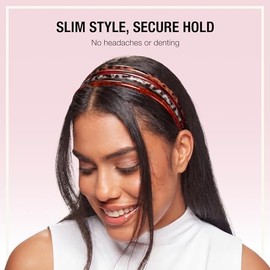 Scunci Effortless Beauty Skinny Plastic Headbands, 4-Count