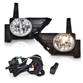 G-PLUS Bumper Fog Lights Compatible with Honda CRV 2005-2006 Driver & Passenger Side Fog Lamps Assemblies,Clear Lens HO2591104