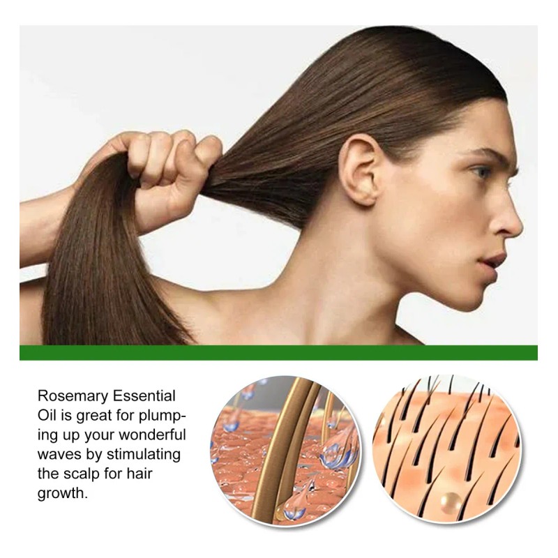 3pcs Hair Growth Aceite Esencial Romero 100% Puro Natural