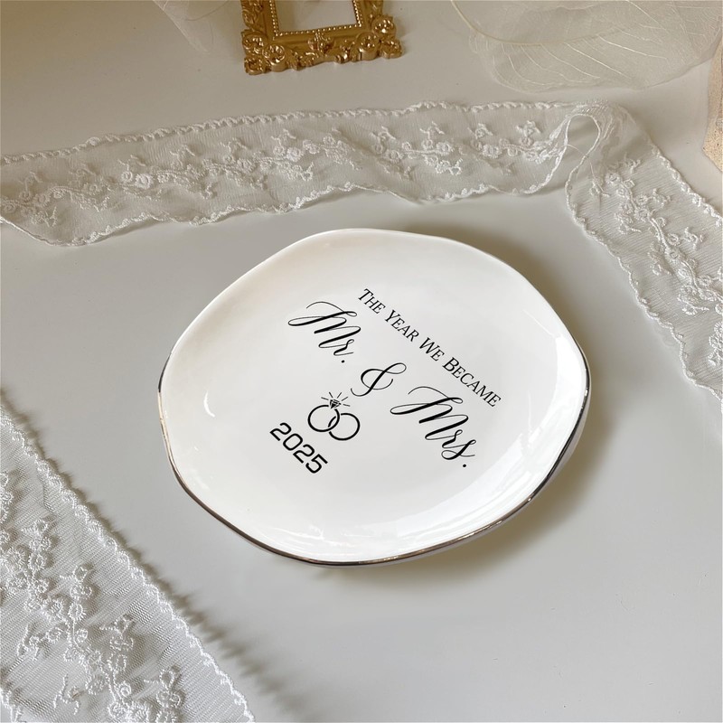The Year We Became Mr & Mrs 2025 Ring Dish