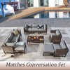 Sports Festival Outdoor Patio Ottoman with Cushion All Weather Wicker