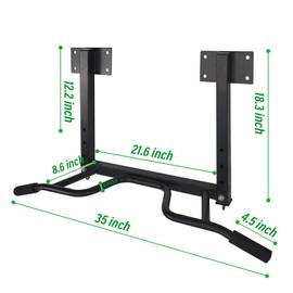 ptlsy Joist Mount Pull Up Bar Wall Mounted Pull Up Chin Up bar for Home Gym Workout Supports to 440 Lbs