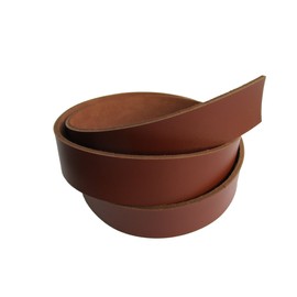 Leather Strap, Leather Strip, Leather Band, Natural Leather Belt Blank. 9-10 oz 51-55". (Brown Cognac, 1 1/2 inch (38mm.))