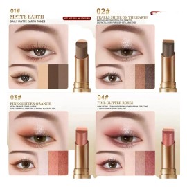 Sombra De Ojos 4colores Degradado Mate Brillo Perlado Barra