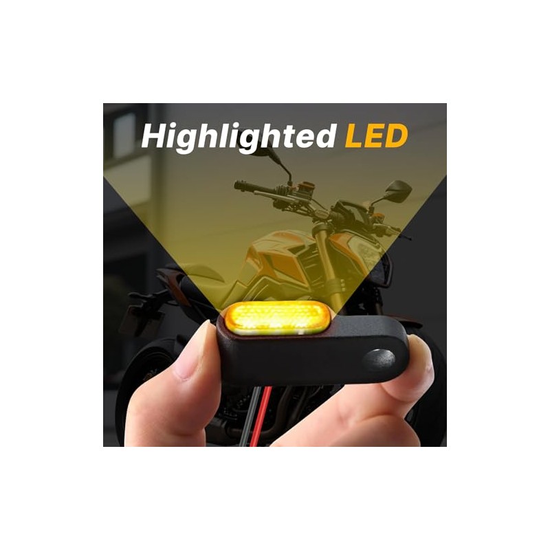 Pack of 2 Mini Motorcycle LED Indicators 12 V E24
