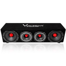 MENACE AUDIO VOICEBAR High Output Slim Profile Midrange Enclosure RED Bullets