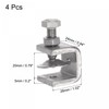 uxcell Stainless Steel C-Clamp with 0.79 Inch Wide Jaw Opening