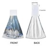 FFYHO Winter Rural Village Hanging Kitchen Towel with Loop 2