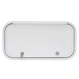 RecPro RV Baggage Door 24" Wide x 12" High With Rounded Corners | Compartment Storage for RVs, Campers | Top Hinge Trailer Compartment | Made in America