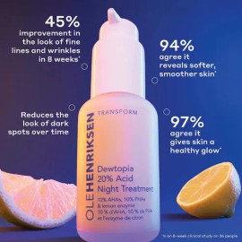 Ole Henriksen Dewtopia Tratamiento Nocturno Serum 20% Aha Todo Tipo De Piel Noche