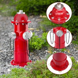 Noegrus Realistic Resin Fire Hydrant Statue for Potty Training Dogs - Dog Fire Hydrant Pee Post, Weather-Resistant Garden Decor,Outdoor Garden & Lawn Ornament (Only Suitable for Small Dogs;13.1In)