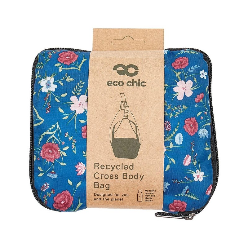 ECO CHIC Lightweight Foldable Crossbody Bag Recycled Plastic Shoulder Backpack