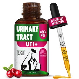 Сat Urinary Tract Infection Treatment with Cranberry – Dog UTI Treatment to Care for Bladder – Cat UTI Treatment for Kidneys – Preventive Support for Renal Health in Drops – 2 Oz